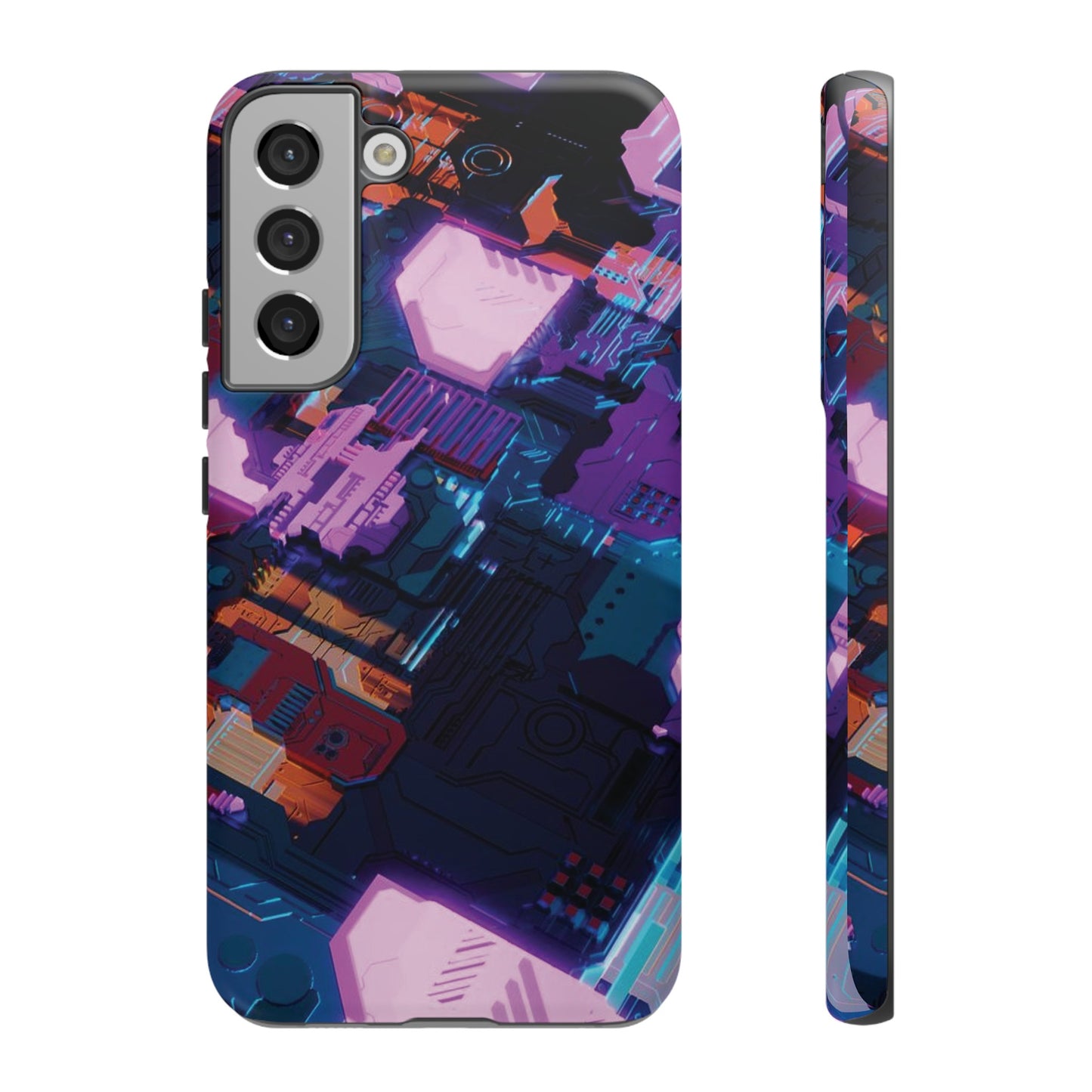 Purple Circuit Board Wallpaper Phone Case | iPhone 15 Plus/ Pro, 14, 13, 12| Google Pixel 7, Pro, 5| Samsung Galaxy S23 All Major Phone Models