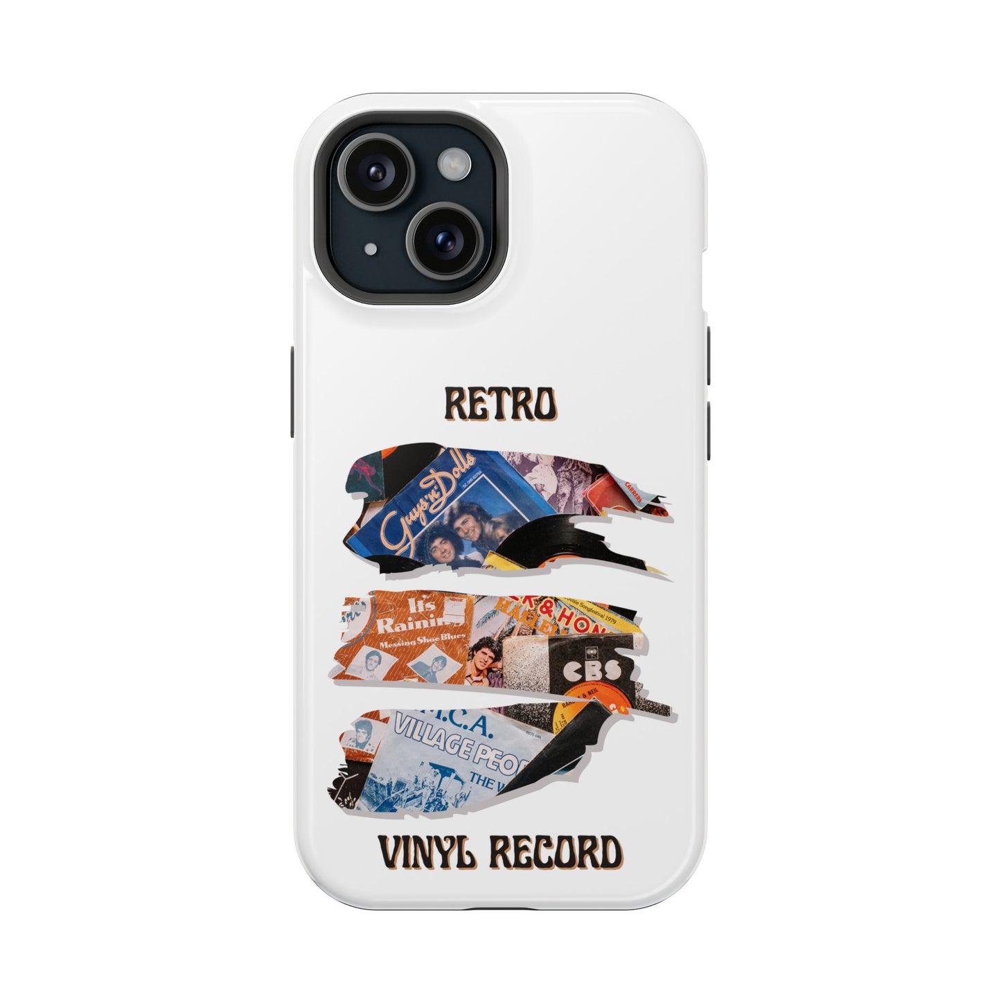 Retro Vinyl Record Phone Case | iPhone 15 Plus/ Pro, 14, 13, 12|