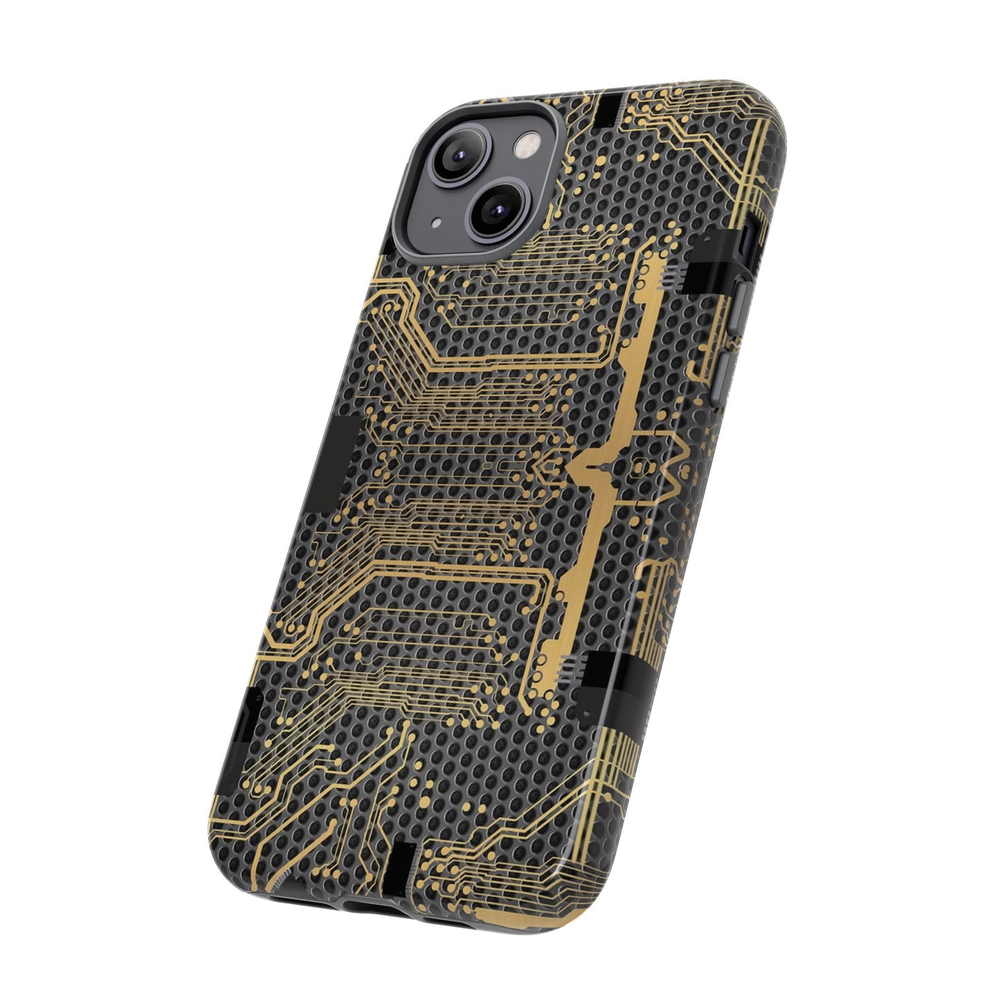 Golden Circuit Board Wallpaper Phone Case | iPhone 15 Plus/ Pro, 14, 13, 12| Google Pixel 7, Pro, 5| Samsung Galaxy S23 All Major Phone Models