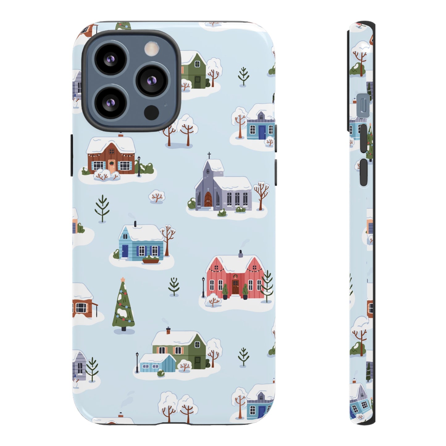 Snowy Merry Christmas Wallpaper Phone Case | iPhone 15 Plus/ Pro, 14, 13, 12| Google Pixel 7, Pro, 5| Samsung Galaxy S23 All Major Phone Models