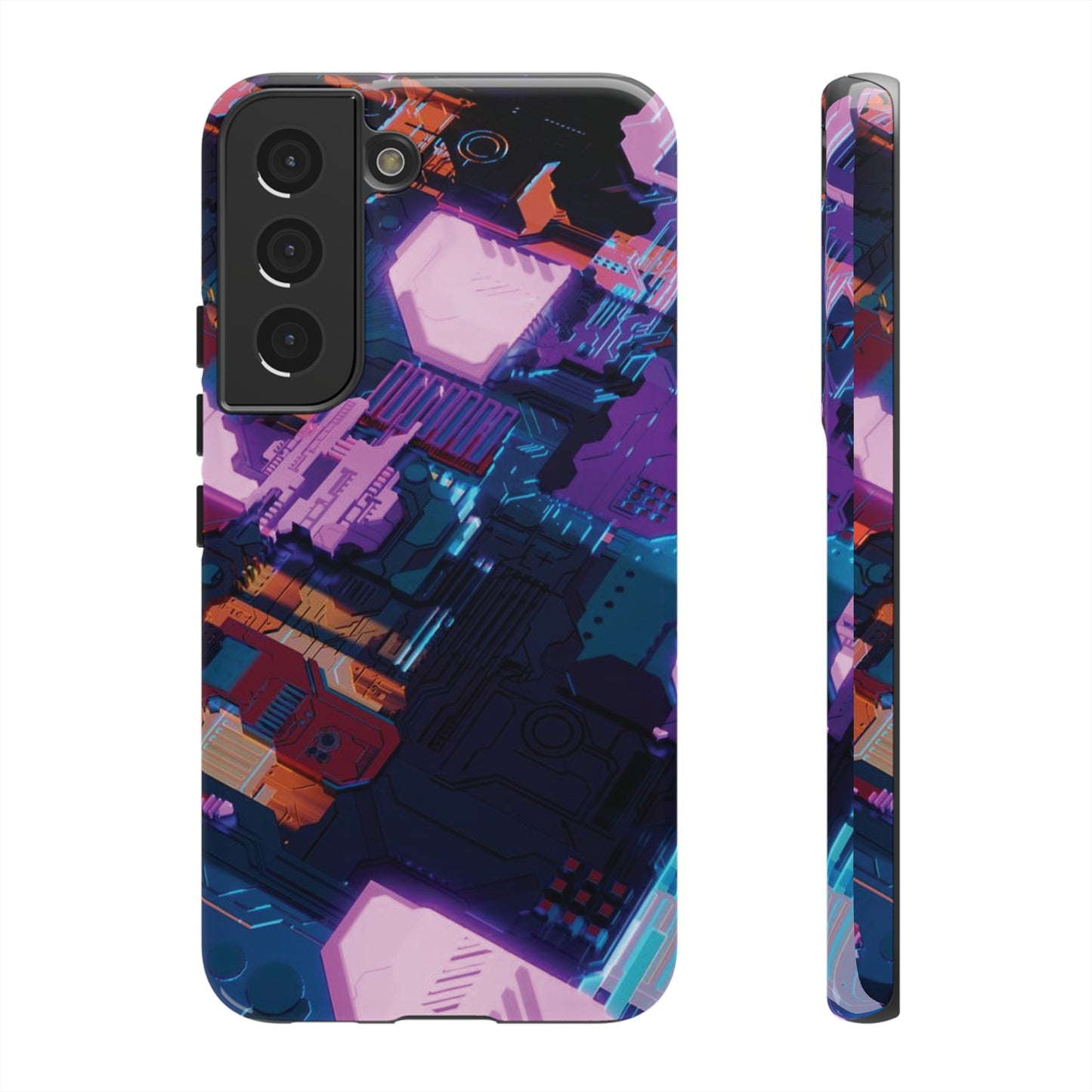 Purple Circuit Board Wallpaper Phone Case | iPhone 15 Plus/ Pro, 14, 13, 12| Google Pixel 7, Pro, 5| Samsung Galaxy S23 All Major Phone Models