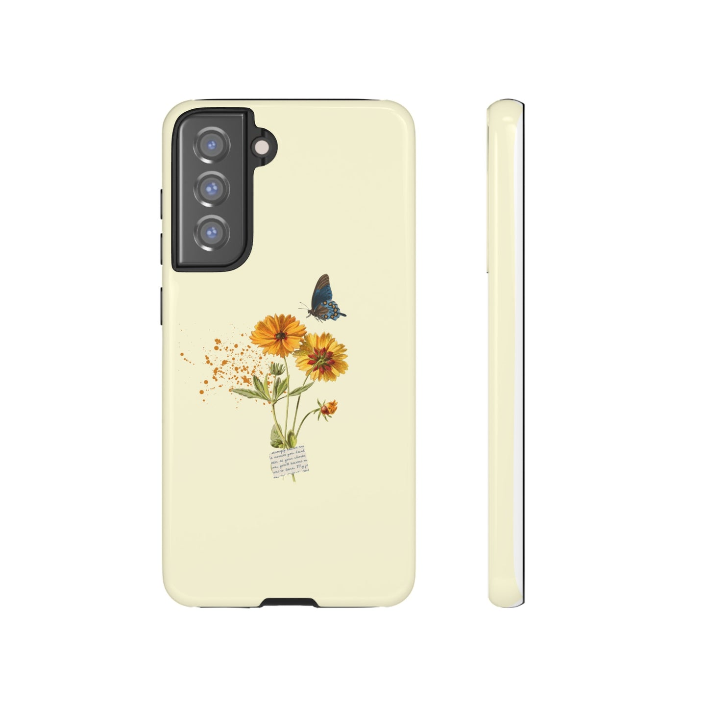 Butterfly Sunflowers Phone Case | iPhone 15 Plus/ Pro, 14, 13, 12| Google Pixel 7, Pro, 5| Samsung Galaxy S23 All Major Phone Models