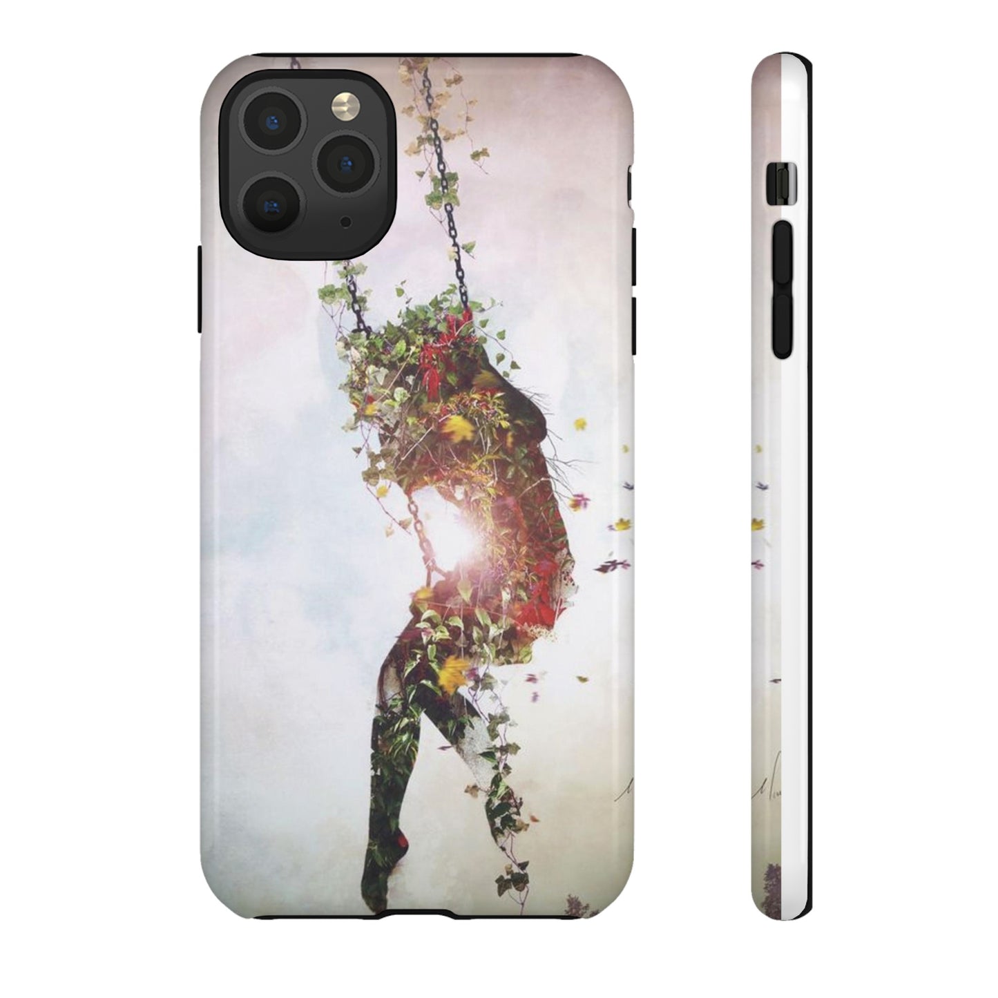 Flower Swing Girl Wallpaper Phone Case | iPhone 15 Plus/ Pro, 14, 13, 12| Google Pixel 7, Pro, 5| Samsung Galaxy S23 All Major Phone Models