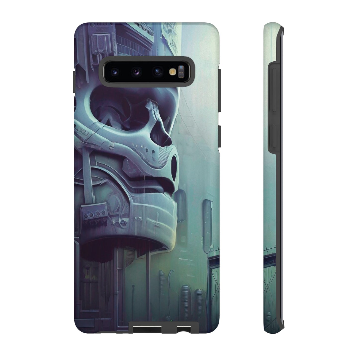 Sci-Fi Skull Wallpaper Phone Case | iPhone 15 Plus/ Pro, 14, 13, 12| Google Pixel 7, Pro, 5| Samsung Galaxy S23 All Major Phone Models