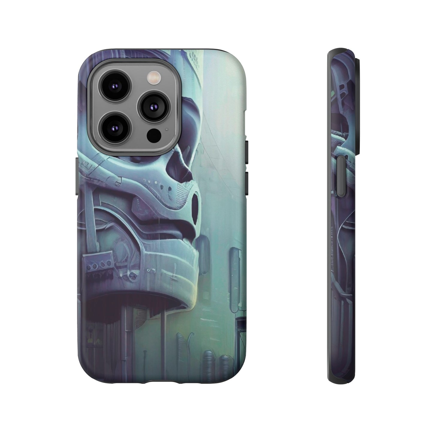 Sci-Fi Skull Wallpaper Phone Case | iPhone 15 Plus/ Pro, 14, 13, 12| Google Pixel 7, Pro, 5| Samsung Galaxy S23 All Major Phone Models