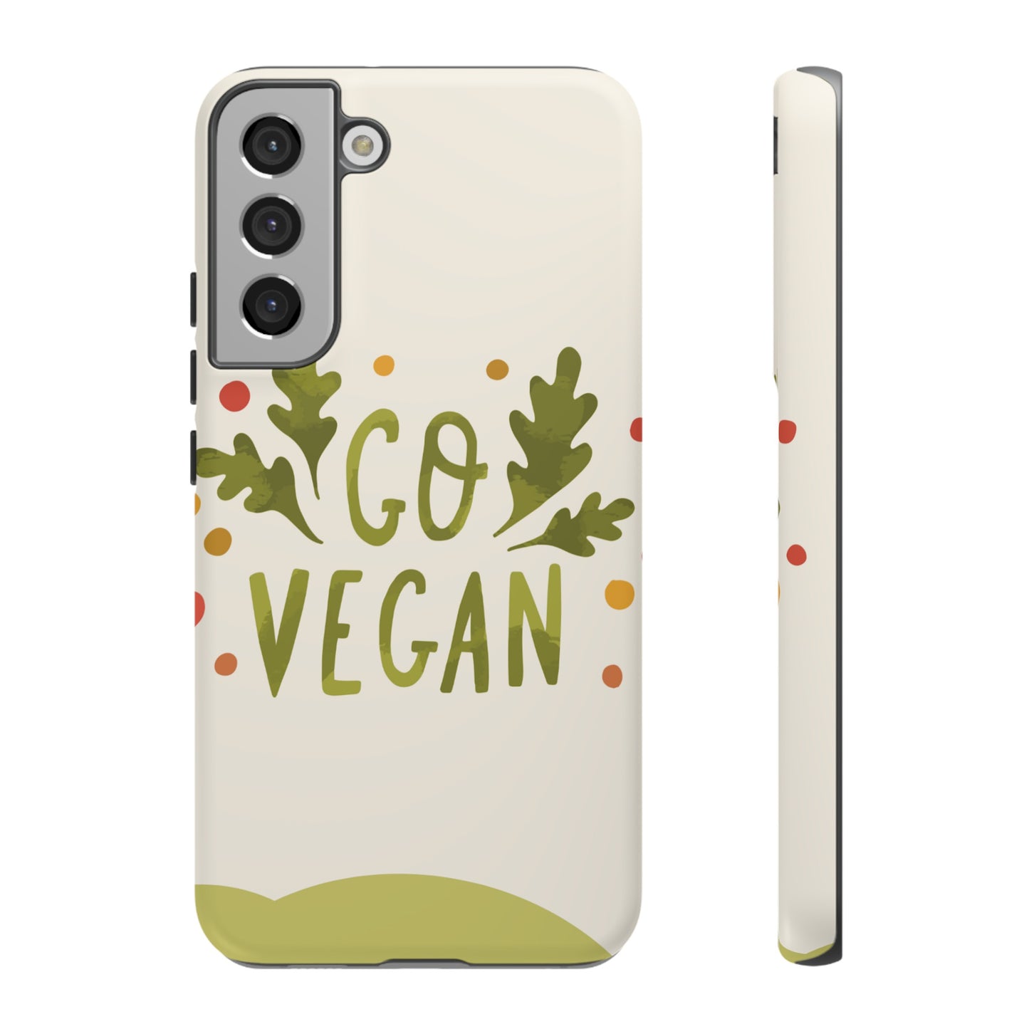 Go Vegan Wallpaper Phone Case | iPhone 15 Plus/ Pro, 14, 13, 12| Google Pixel 7, Pro, 5| Samsung Galaxy S23 All Major Phone Models