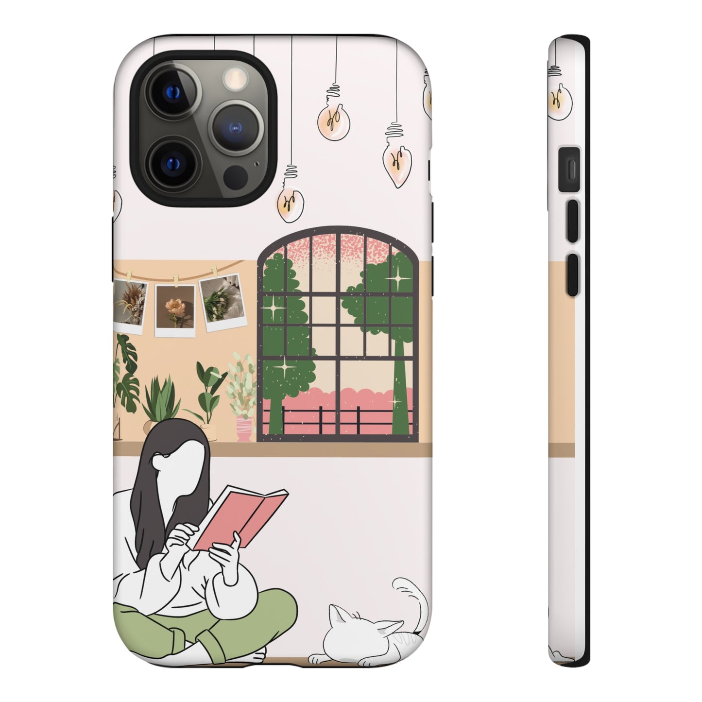 Girl and Cat Wallpaper Phone Case | iPhone 15 Plus/ Pro, 14, 13, 12| Google Pixel 7, Pro, 5| Samsung Galaxy S23 All Major Phone Models