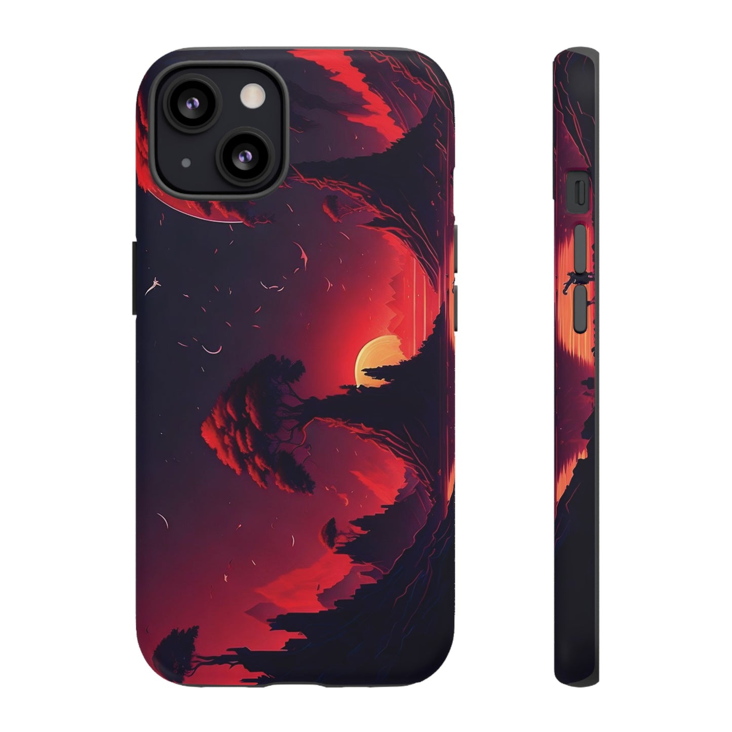 Red Sunset Wallpaper Phone Case | iPhone 15 Plus/ Pro, 14, 13, 12| Google Pixel 7, Pro, 5| Samsung Galaxy S23 All Major Phone Models