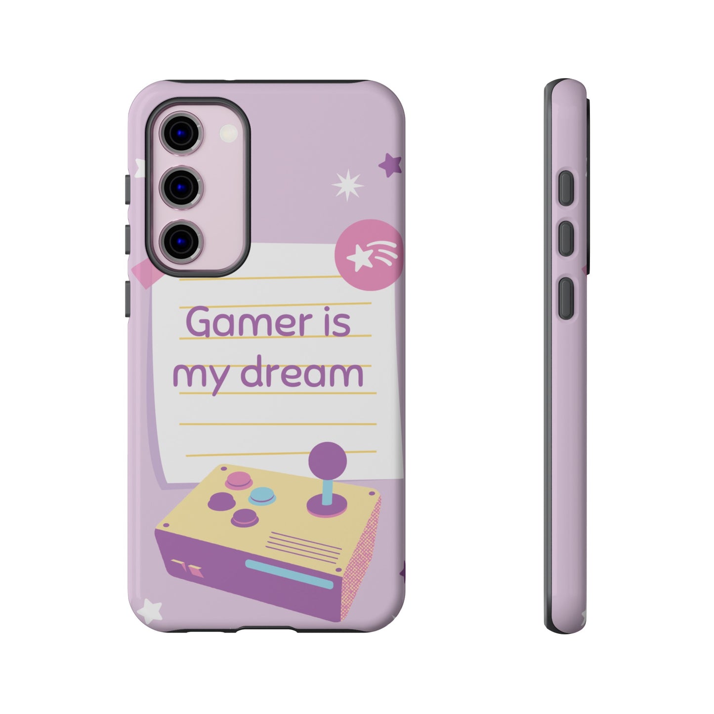 Gamer Is My Dream Job Wallpaper Phone Case | iPhone 15 Plus/ Pro, 14, 13, 12| Google Pixel 7, Pro, 5| Samsung Galaxy S23 All Major Phone Models