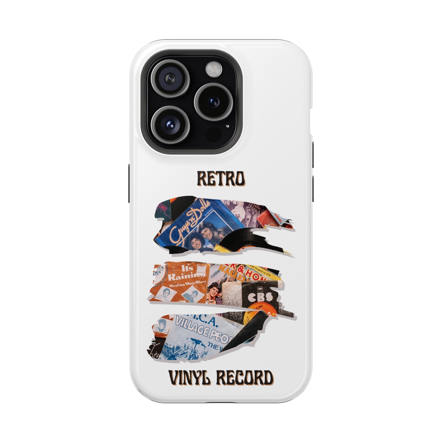 Retro Vinyl Record Phone Case | iPhone 15 Plus/ Pro, 14, 13, 12|