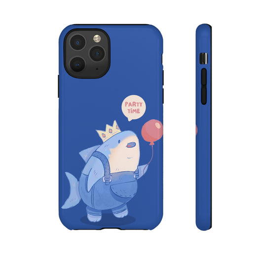 Shark Party Time Phone Case | iPhone 15 Plus/ Pro, 14, 13, 12| Google Pixel 7, Pro, 5| Samsung Galaxy S23 All Major Phone Models