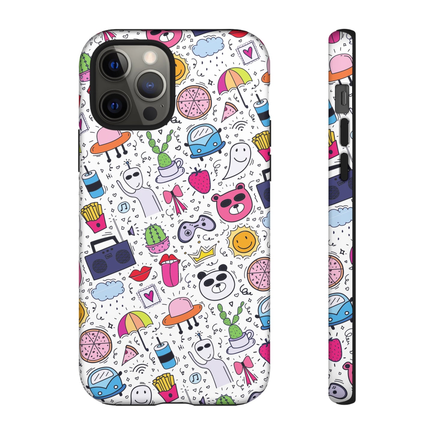 Cartoon Collage Phone Case | iPhone 15 Plus/ Pro, 14, 13, 12| Google Pixel 7, Pro, 5| Samsung Galaxy S23 All Major Phone Models