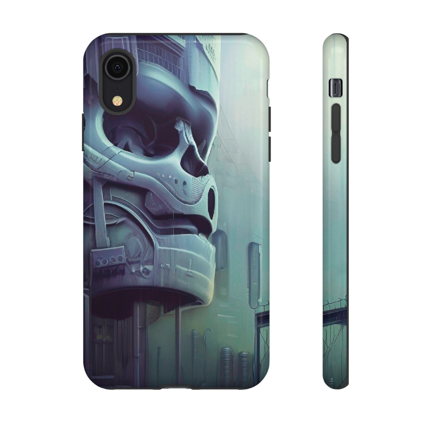 Sci-Fi Skull Wallpaper Phone Case | iPhone 15 Plus/ Pro, 14, 13, 12| Google Pixel 7, Pro, 5| Samsung Galaxy S23 All Major Phone Models