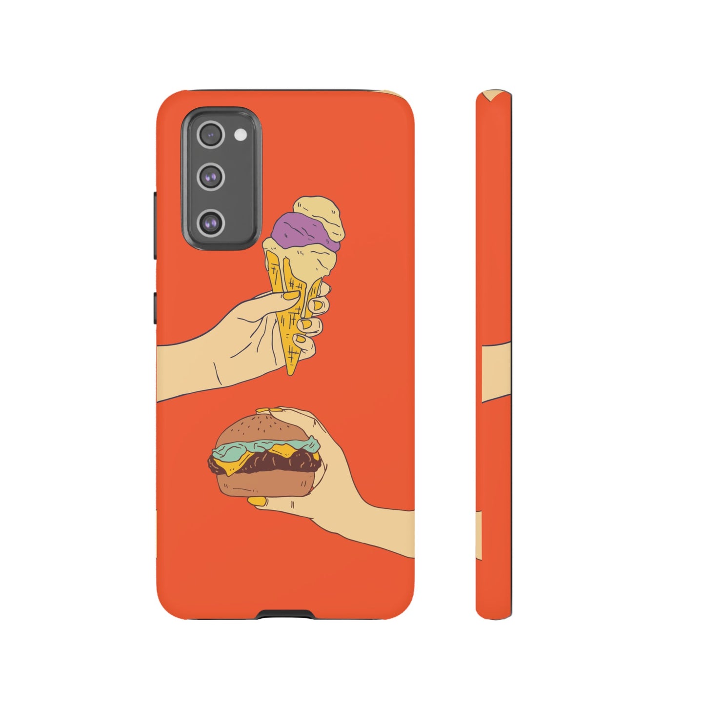 IceCream Or Hamburger? Phone Case | iPhone 15 Plus/ Pro, 14, 13, 12| Google Pixel 7, Pro, 5| Samsung Galaxy S23 All Major Phone Models