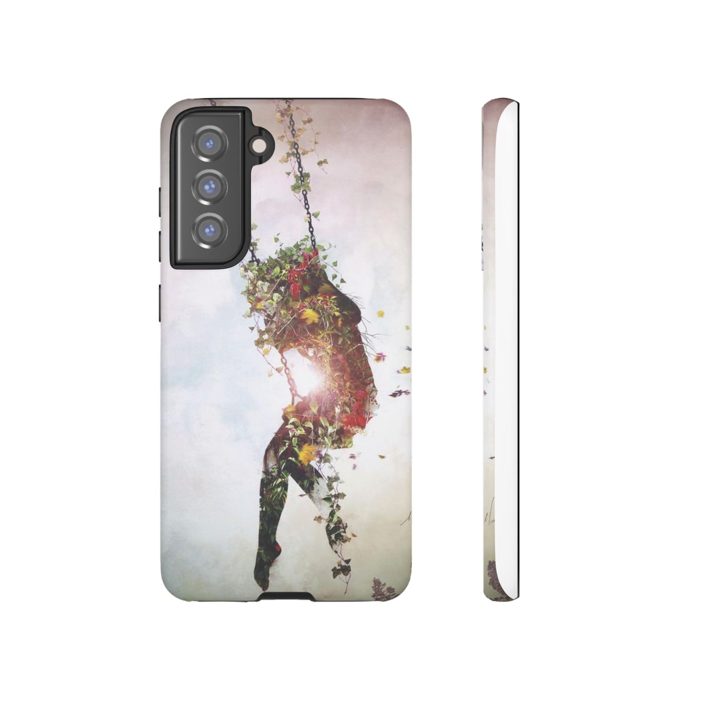 Flower Swing Girl Wallpaper Phone Case | iPhone 15 Plus/ Pro, 14, 13, 12| Google Pixel 7, Pro, 5| Samsung Galaxy S23 All Major Phone Models