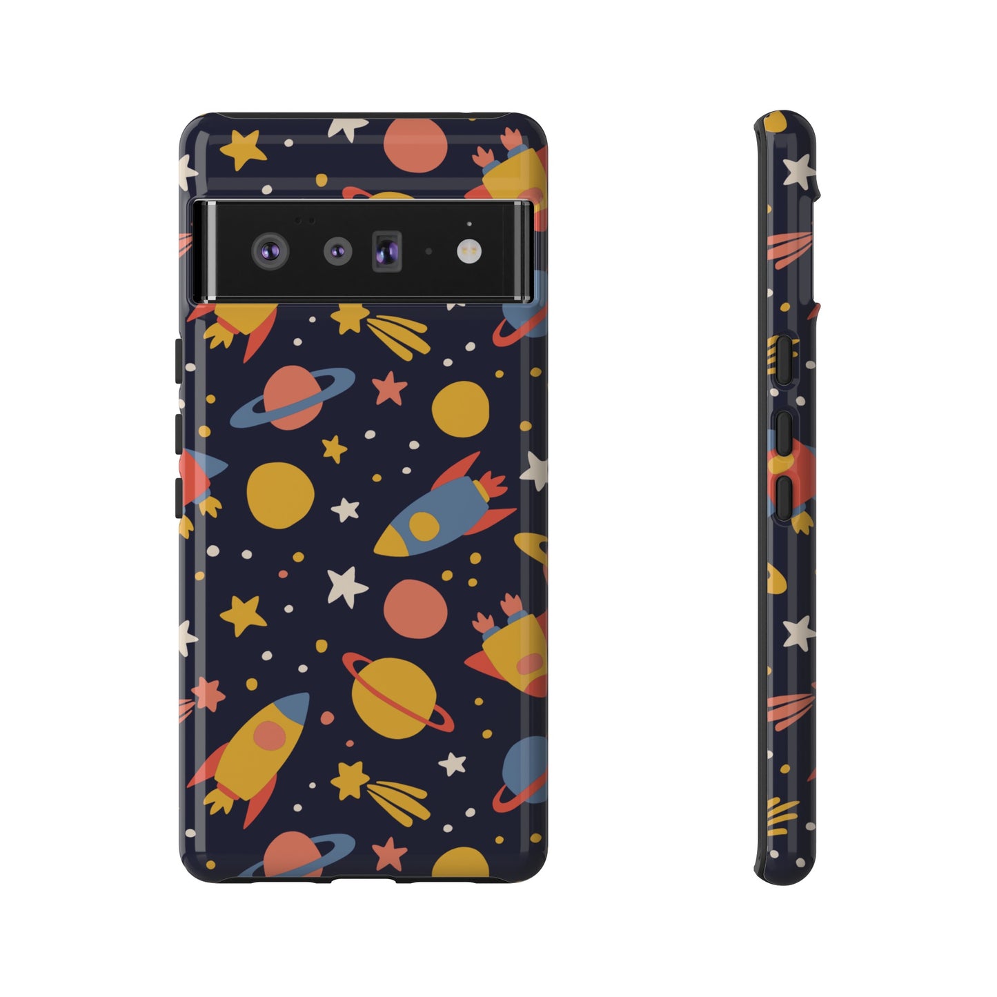 Cartoon Space Wallpaper Phone Case | iPhone 15 Plus/ Pro, 14, 13, 12| Google Pixel 7, Pro, 5| Samsung Galaxy S23 All Major Phone Models