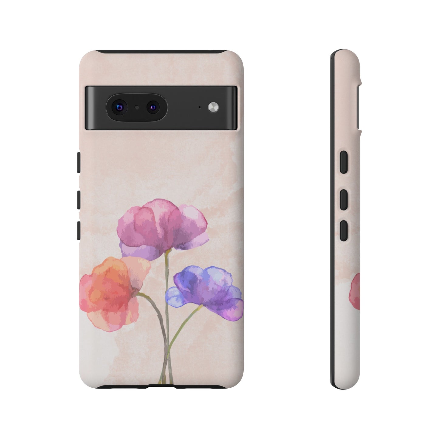 Three Flowers Wallpaper Phone Case | iPhone 15 Plus/ Pro, 14, 13, 12| Google Pixel 7, Pro, 5| Samsung Galaxy S23 All Major Phone Models