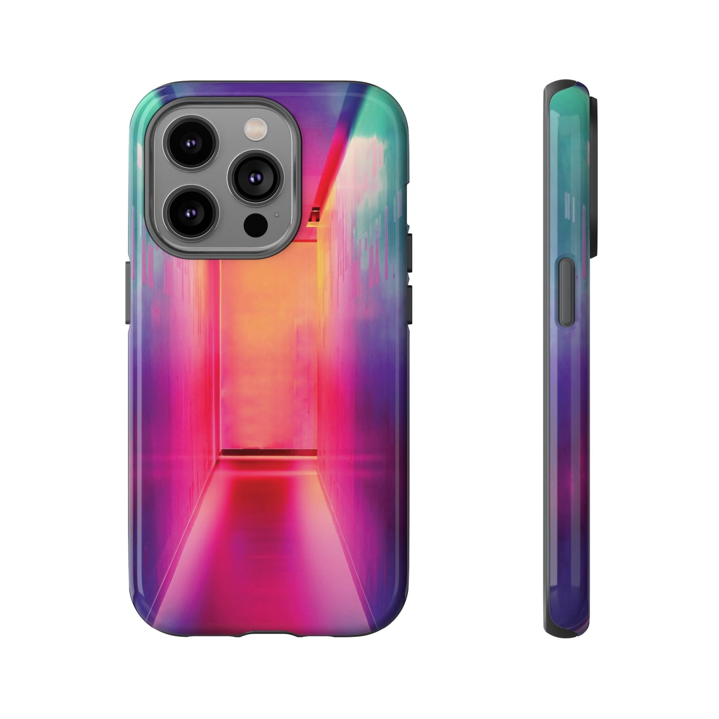 Rainbow Hallway Wallpaper Phone Case | iPhone 15 Plus/ Pro, 14, 13, 12| Google Pixel 7, Pro, 5| Samsung Galaxy S23 All Major Phone Models