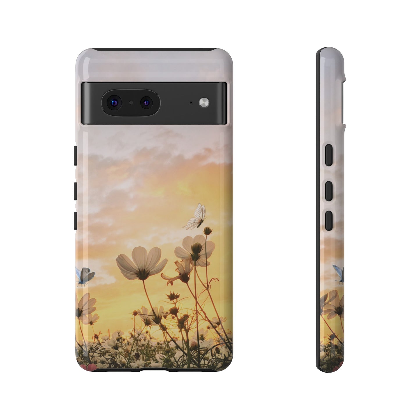 Flowers At Sunset Wallpaper Phone Case | iPhone 15 Plus/ Pro, 14, 13, 12| Google Pixel 7, Pro, 5| Samsung Galaxy S23 All Major Phone Models