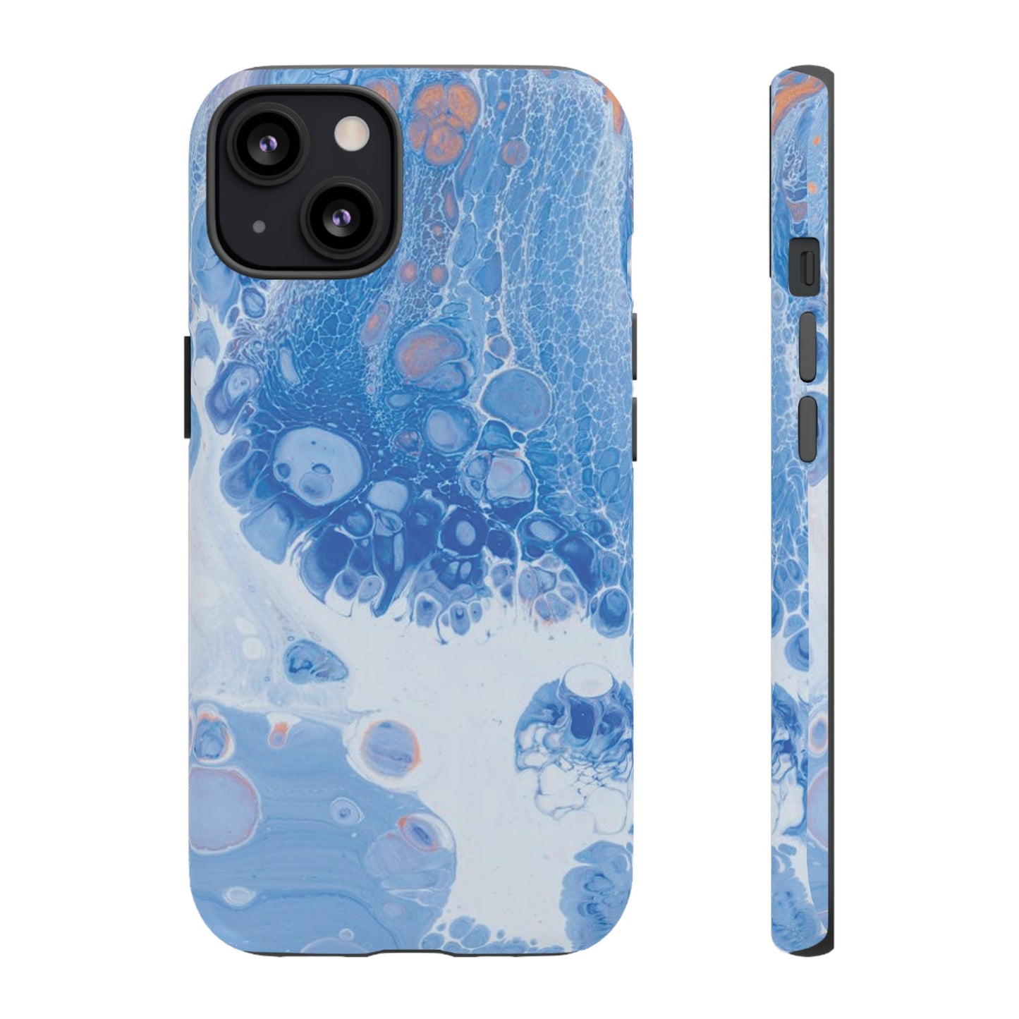 Blue and White Resin Inspired Phone Case |iPhone 15 Plus/ Pro, 14, 13, 12| Google Pixel 7, Pro, 5| Samsung Galaxy S23 All Major Phone Models