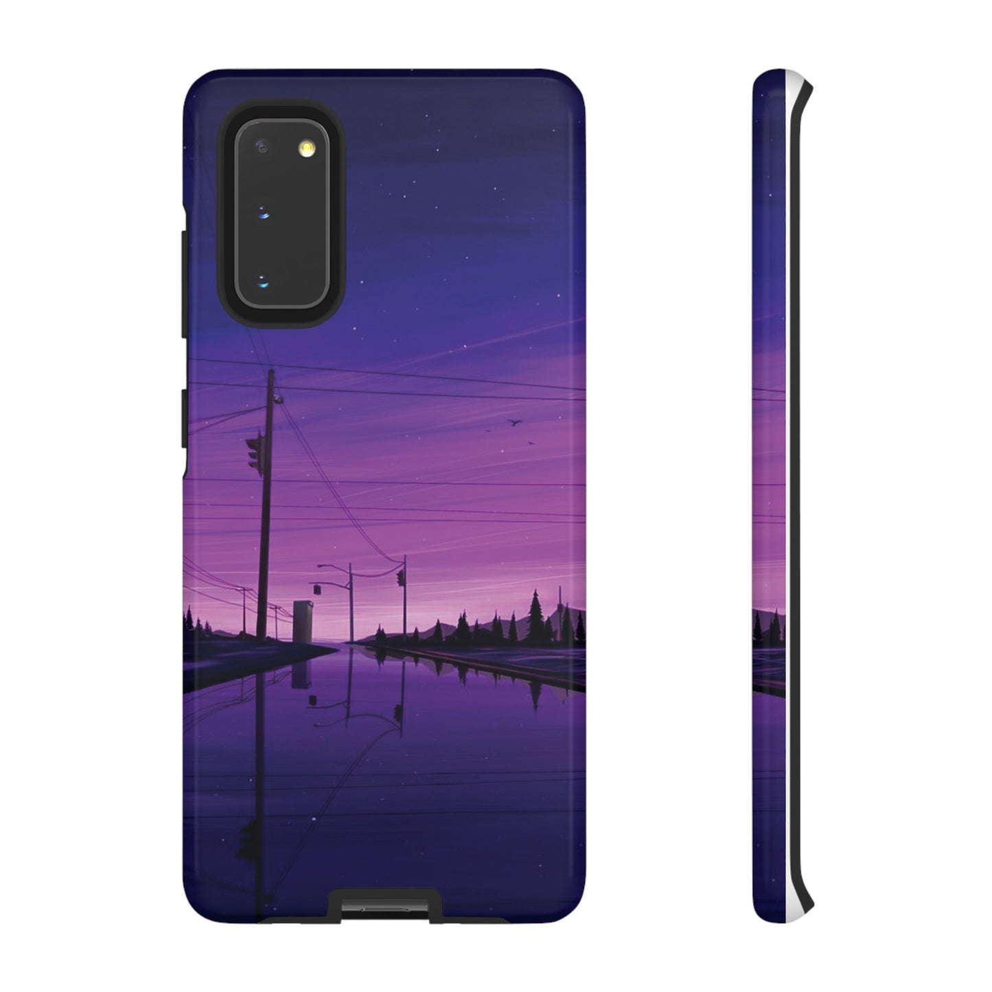 Purple Night Sky Wallpaper Phone Case | iPhone 15 Plus/ Pro, 14, 13, 12| Google Pixel 7, Pro, 5| Samsung Galaxy S23 All Major Phone Models