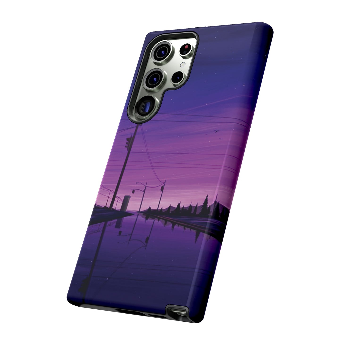 Purple Night Sky Wallpaper Phone Case | iPhone 15 Plus/ Pro, 14, 13, 12| Google Pixel 7, Pro, 5| Samsung Galaxy S23 All Major Phone Models