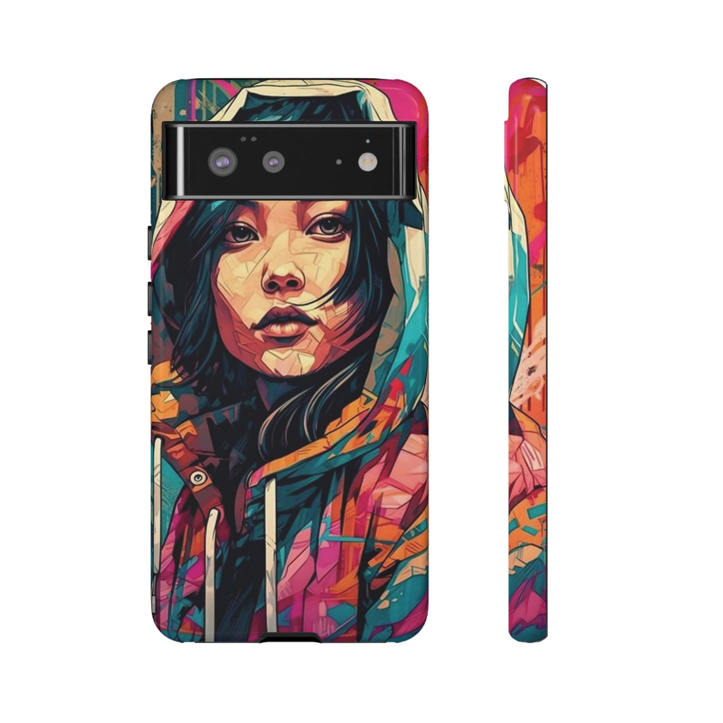 Girl Painting Wallpaper Phone Case | iPhone 15 Plus/ Pro, 14, 13, 12| Google Pixel 7, Pro, 5| Samsung Galaxy S23 All Major Phone Models