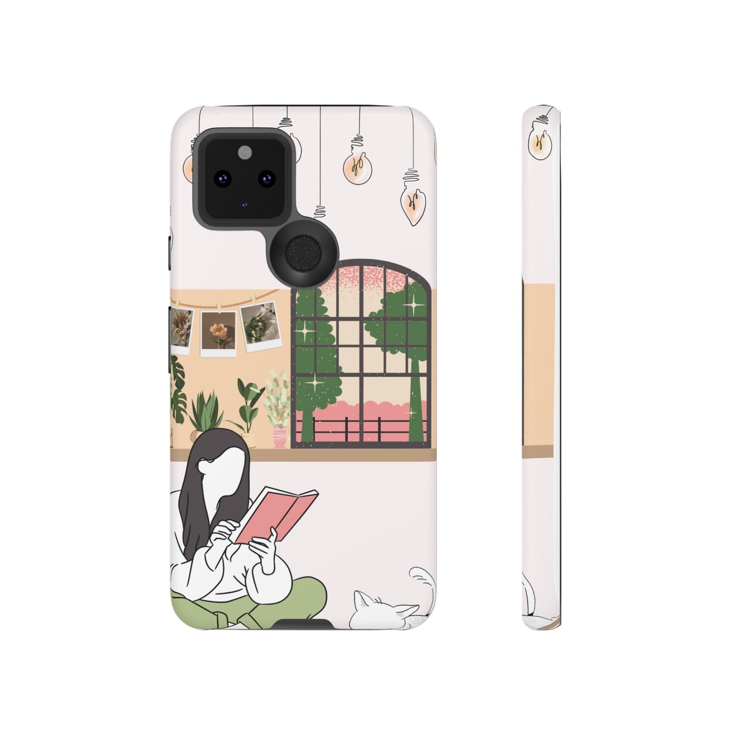 Girl and Cat Wallpaper Phone Case | iPhone 15 Plus/ Pro, 14, 13, 12| Google Pixel 7, Pro, 5| Samsung Galaxy S23 All Major Phone Models