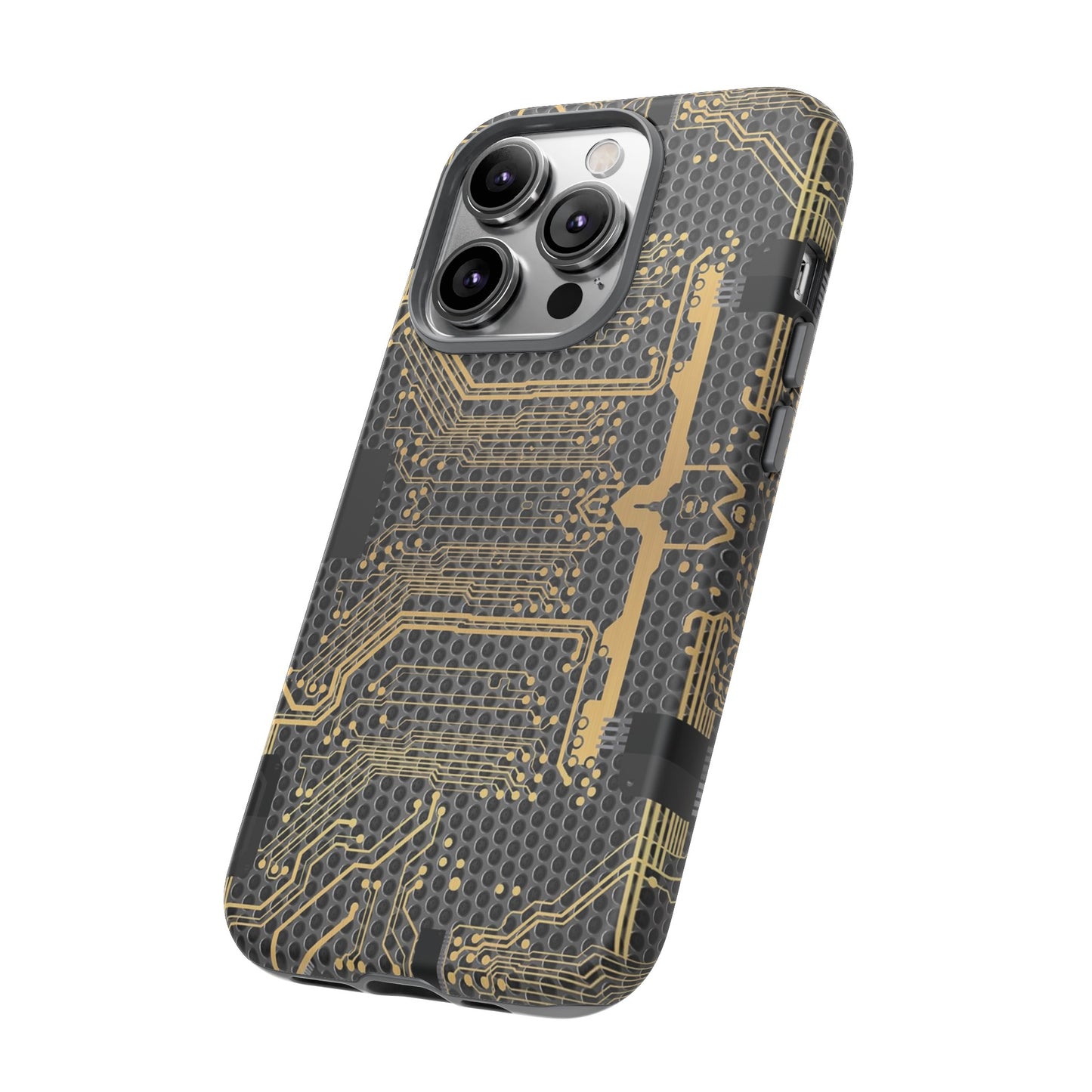 Golden Circuit Board Wallpaper Phone Case | iPhone 15 Plus/ Pro, 14, 13, 12| Google Pixel 7, Pro, 5| Samsung Galaxy S23 All Major Phone Models