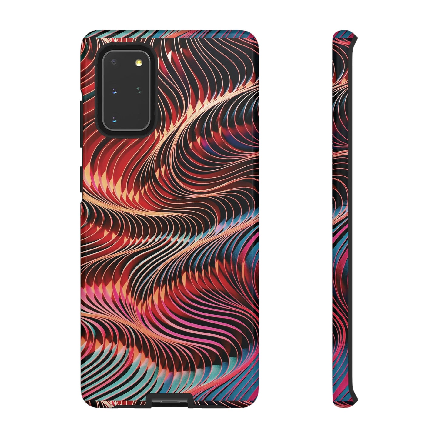 Wavy Crimson Abstract Wallpaper Phone Case|iPhone 15 Plus/ Pro, 14, 13, 12|Google Pixel 7, Pro, 5| Samsung Galaxy S23 All Major Phone Models