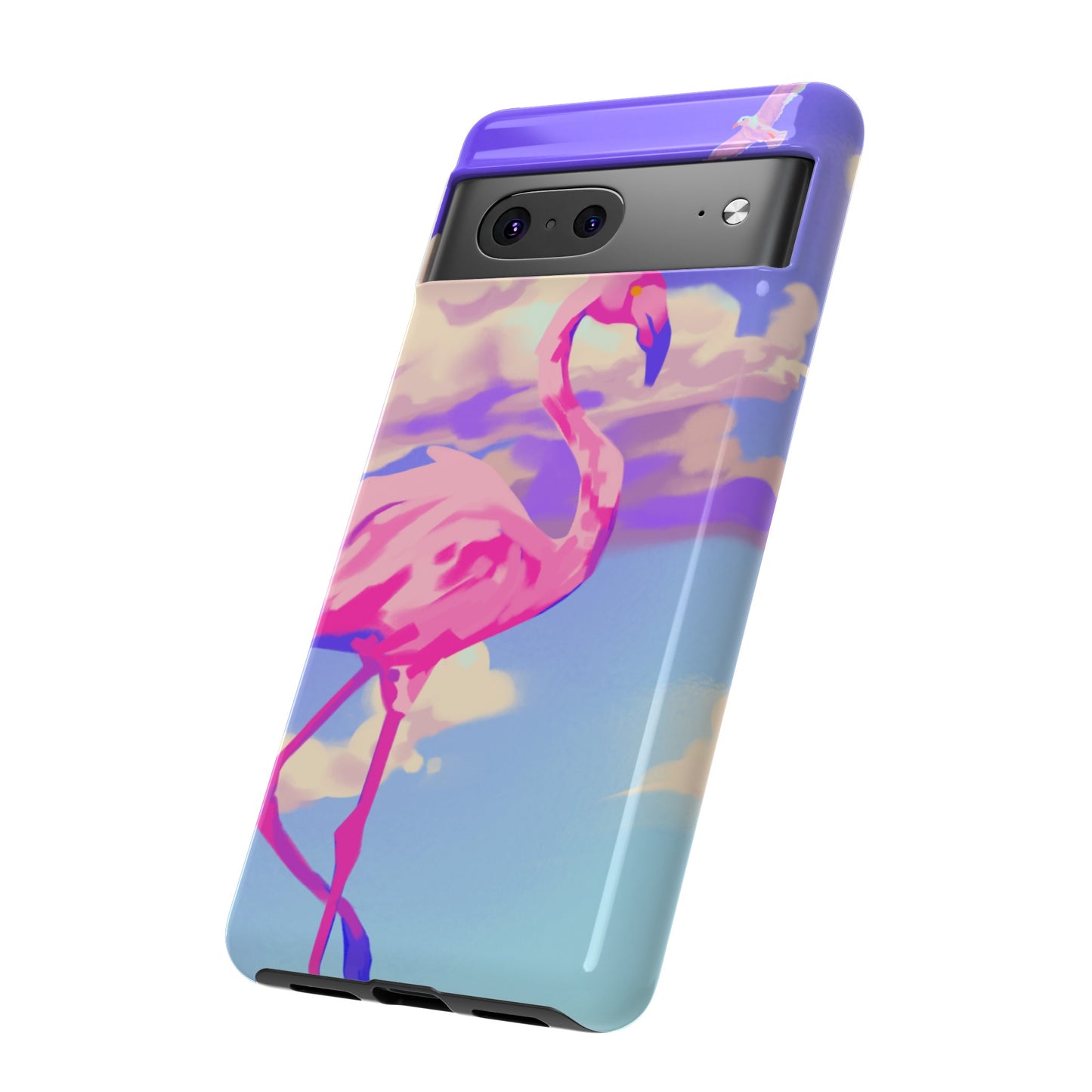 Flamingo In The Clouds Phone Case | iPhone 15 Plus/ Pro, 14, 13, 12| Google Pixel 7, Pro, 5| Samsung Galaxy S23 All Major Phone Models