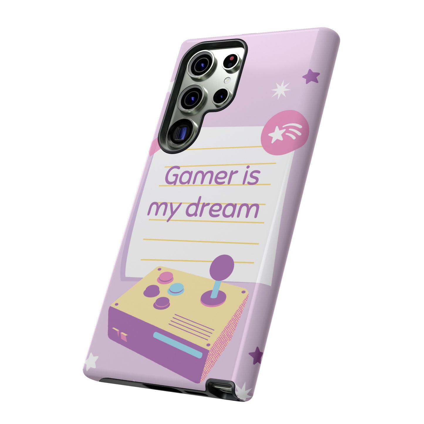 Gamer Is My Dream Job Wallpaper Phone Case | iPhone 15 Plus/ Pro, 14, 13, 12| Google Pixel 7, Pro, 5| Samsung Galaxy S23 All Major Phone Models