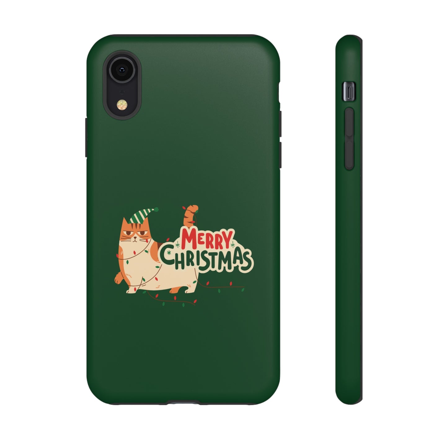 Cat Merry Christmas Phone Case | iPhone 15 Plus/ Pro, 14, 13, 12| Google Pixel 7, Pro, 5| Samsung Galaxy S23 All Major Phone Models