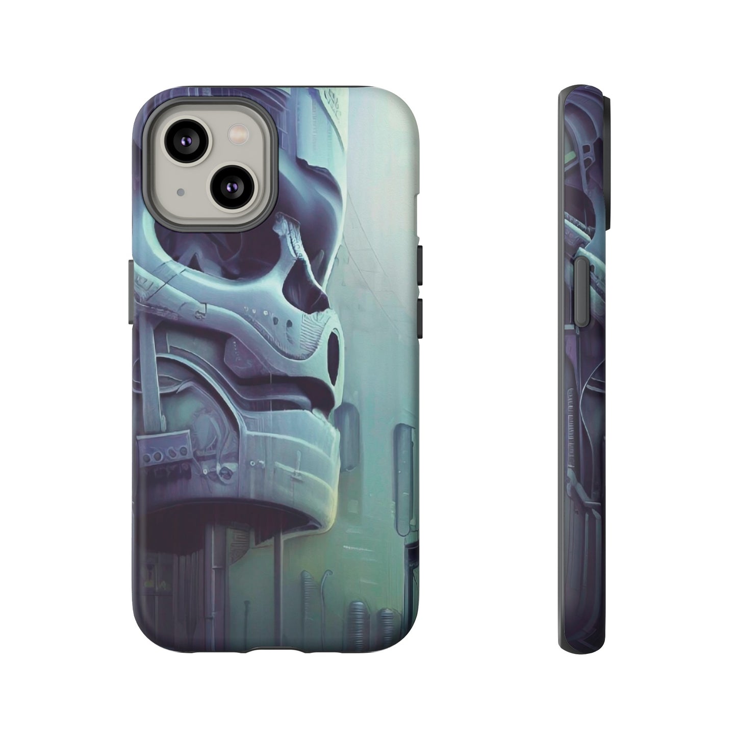 Sci-Fi Skull Wallpaper Phone Case | iPhone 15 Plus/ Pro, 14, 13, 12| Google Pixel 7, Pro, 5| Samsung Galaxy S23 All Major Phone Models