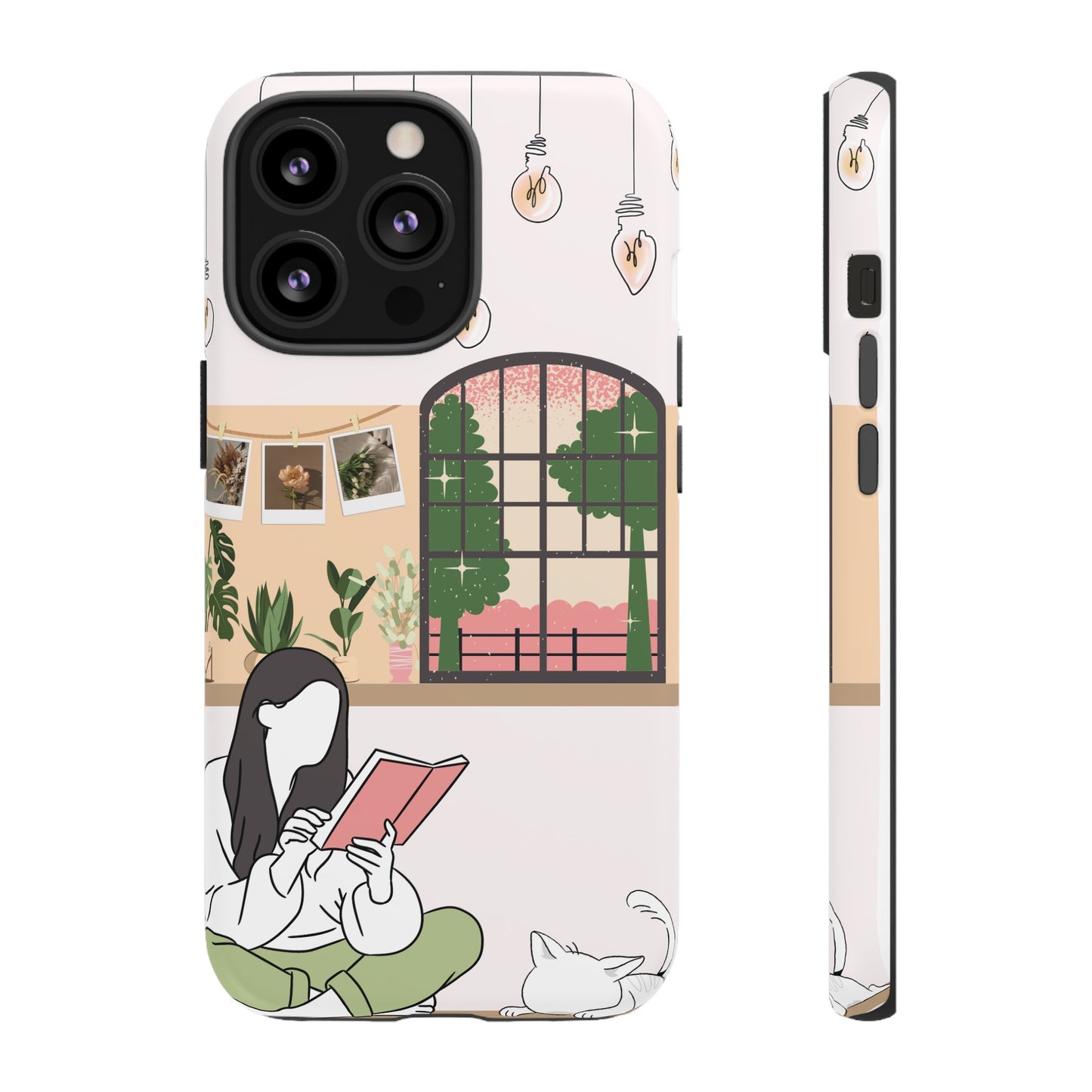 Girl and Cat Wallpaper Phone Case | iPhone 15 Plus/ Pro, 14, 13, 12| Google Pixel 7, Pro, 5| Samsung Galaxy S23 All Major Phone Models