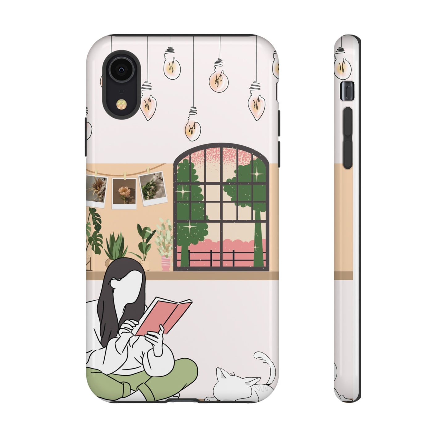 Girl and Cat Wallpaper Phone Case | iPhone 15 Plus/ Pro, 14, 13, 12| Google Pixel 7, Pro, 5| Samsung Galaxy S23 All Major Phone Models