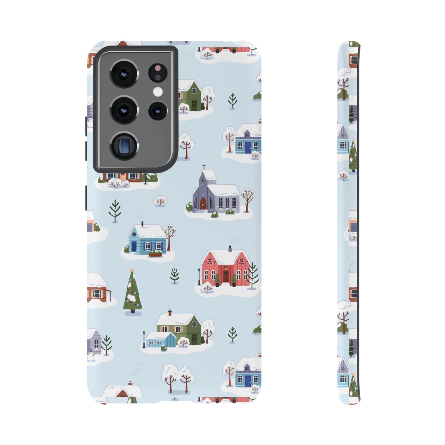 Snowy Merry Christmas Wallpaper Phone Case | iPhone 15 Plus/ Pro, 14, 13, 12| Google Pixel 7, Pro, 5| Samsung Galaxy S23 All Major Phone Models