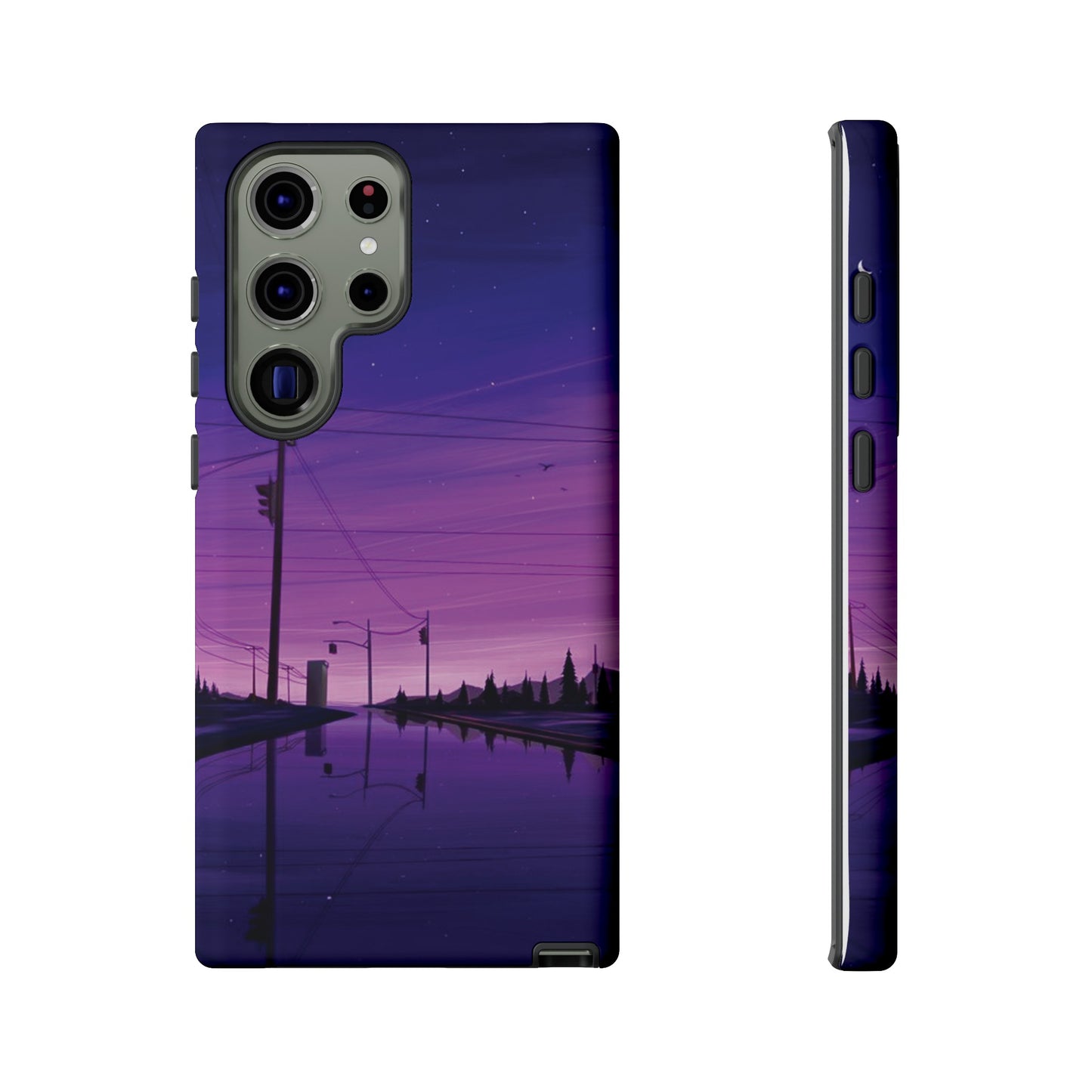 Purple Night Sky Wallpaper Phone Case | iPhone 15 Plus/ Pro, 14, 13, 12| Google Pixel 7, Pro, 5| Samsung Galaxy S23 All Major Phone Models