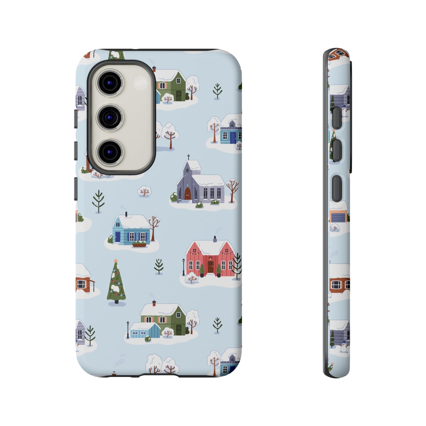 Snowy Merry Christmas Wallpaper Phone Case | iPhone 15 Plus/ Pro, 14, 13, 12| Google Pixel 7, Pro, 5| Samsung Galaxy S23 All Major Phone Models