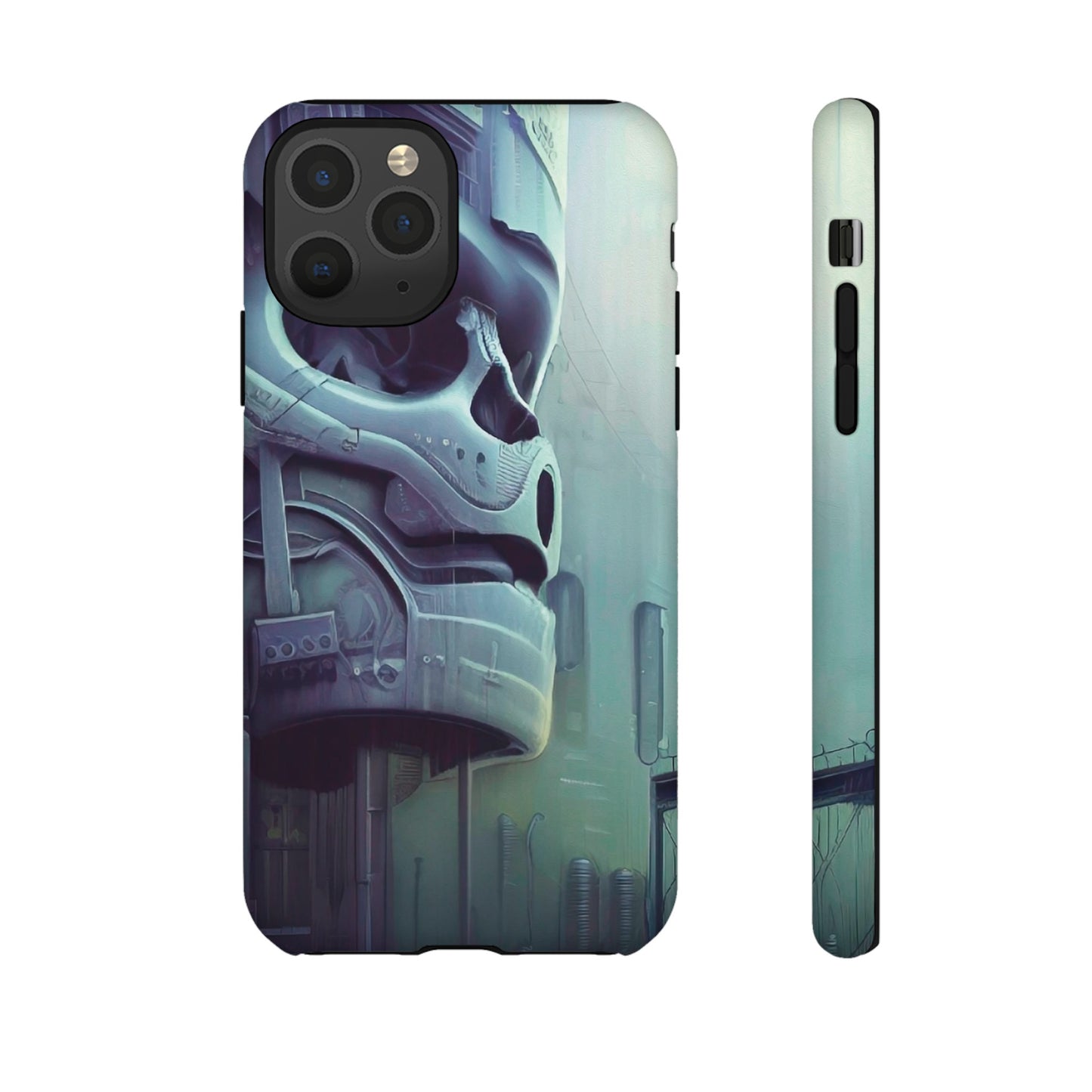 Sci-Fi Skull Wallpaper Phone Case | iPhone 15 Plus/ Pro, 14, 13, 12| Google Pixel 7, Pro, 5| Samsung Galaxy S23 All Major Phone Models