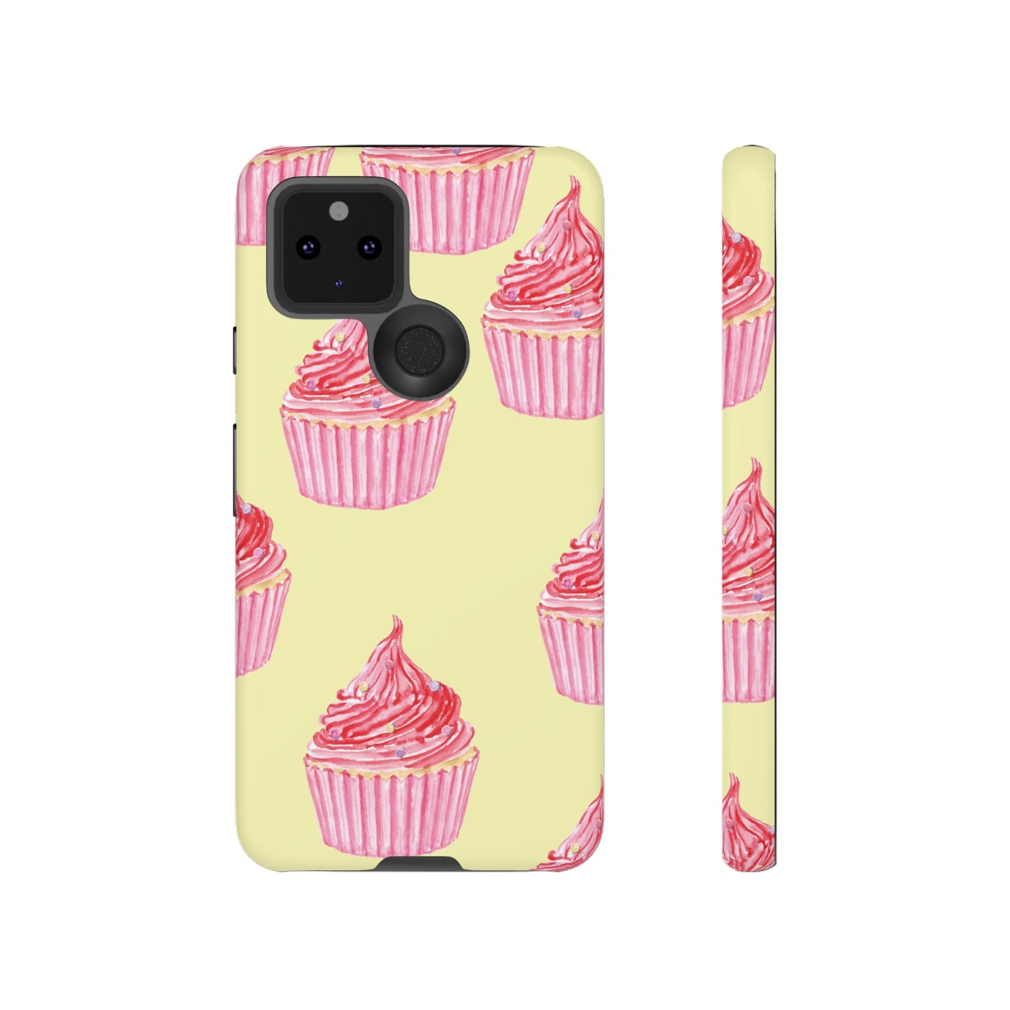 Pink Cupcake Wallpaper Phone Case | iPhone 15 Plus/ Pro, 14, 13, 12| Google Pixel 7, Pro, 5| Samsung Galaxy S23 All Major Phone Models