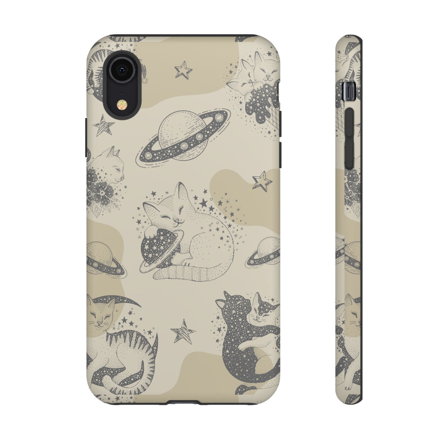 Floating Cosmic Cat Comfort Phone Case | iPhone 15 Plus/ Pro, 14, 13, 12| Google Pixel 7, Pro, 5| Samsung Galaxy S23 All Major Phone Models