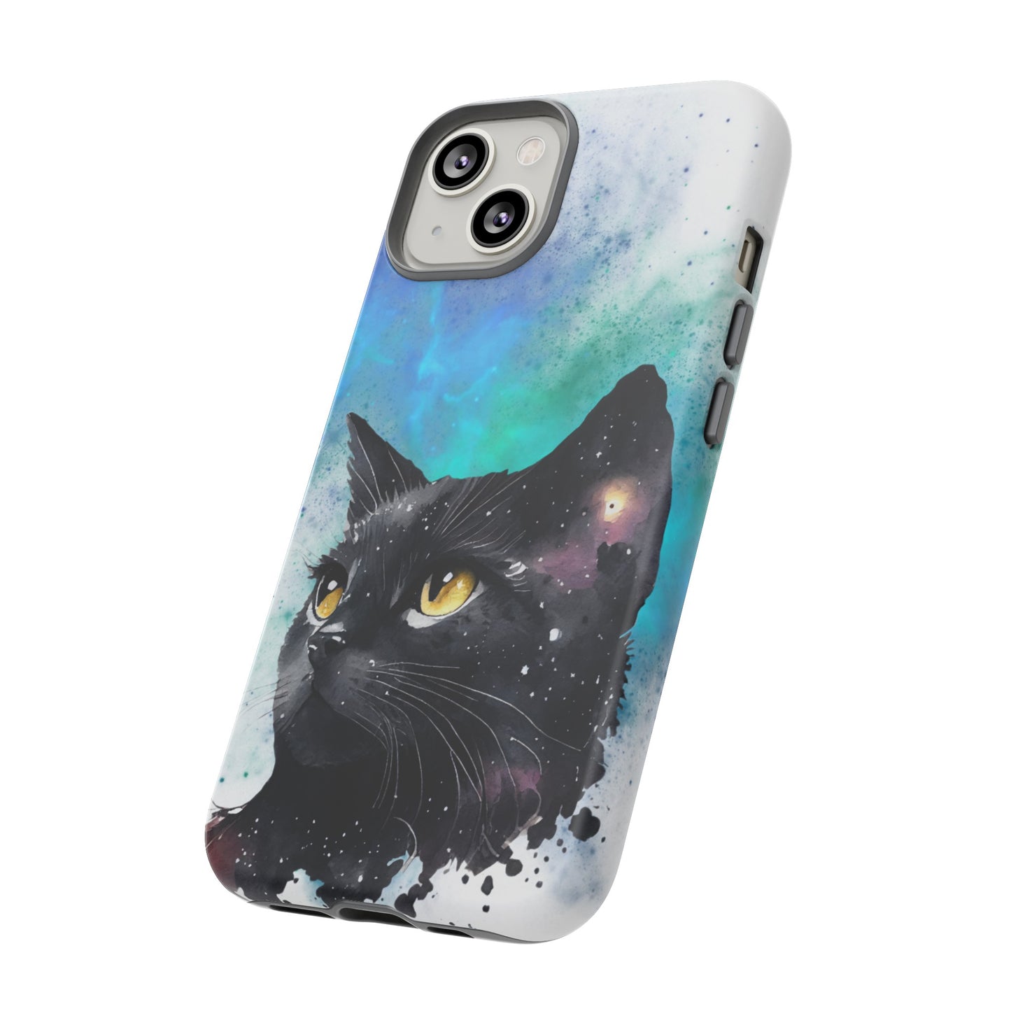 Cosmic Black Cat Phone Case | iPhone 15 Plus/ Pro, 14, 13, 12| Google Pixel 7, Pro, 5| Samsung Galaxy S23 All Major Phone Models