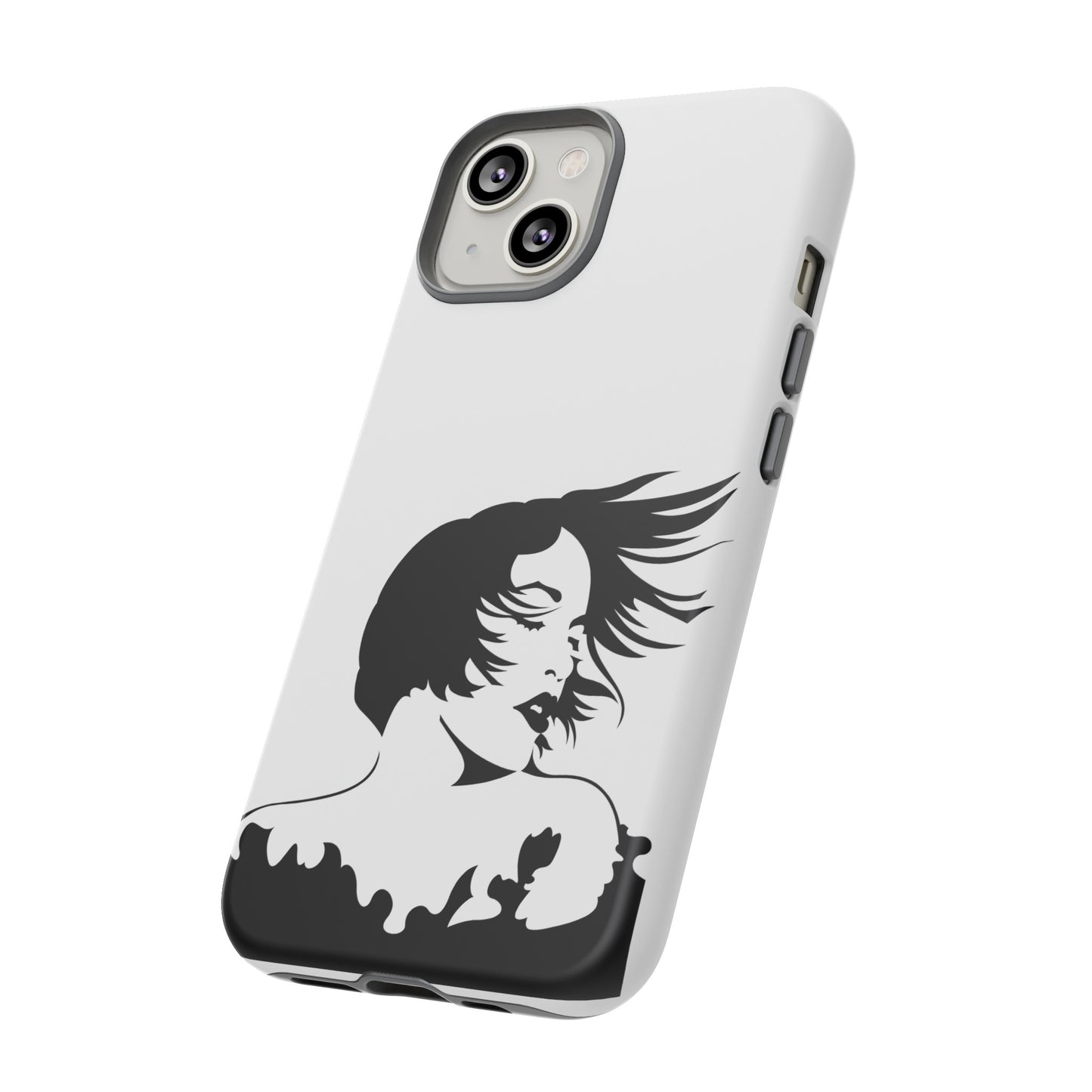 Woman In The Wind Phone Case | iPhone 15 Plus/ Pro, 14, 13, 12| Google Pixel 7, Pro, 5| Samsung Galaxy S23 All Major Phone Models