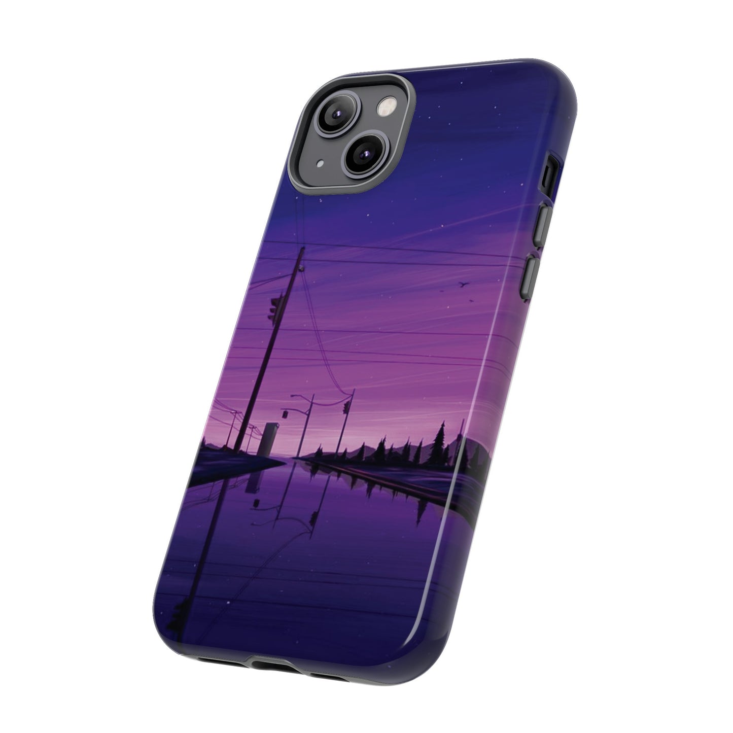 Purple Night Sky Wallpaper Phone Case | iPhone 15 Plus/ Pro, 14, 13, 12| Google Pixel 7, Pro, 5| Samsung Galaxy S23 All Major Phone Models