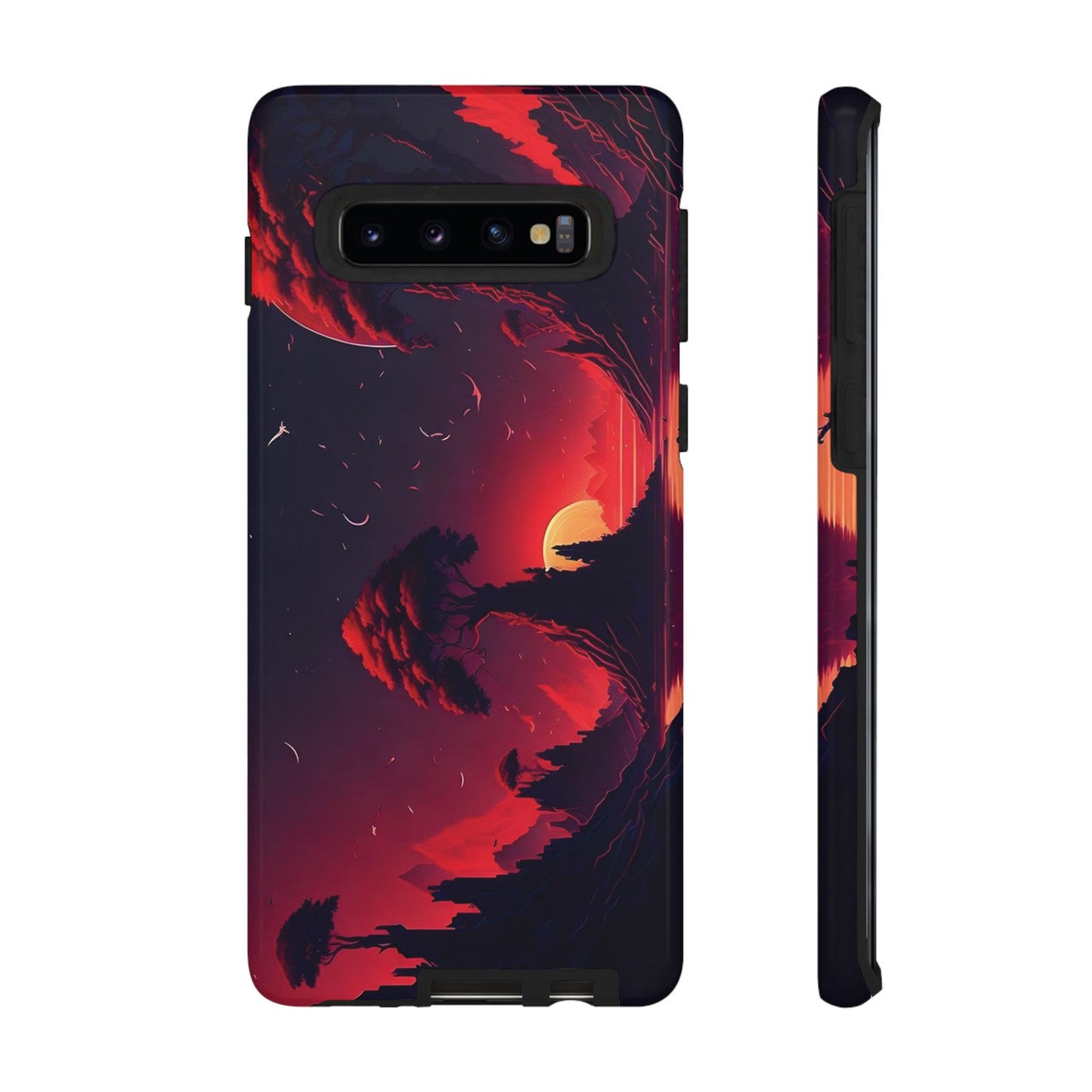 Red Sunset Wallpaper Phone Case | iPhone 15 Plus/ Pro, 14, 13, 12| Google Pixel 7, Pro, 5| Samsung Galaxy S23 All Major Phone Models