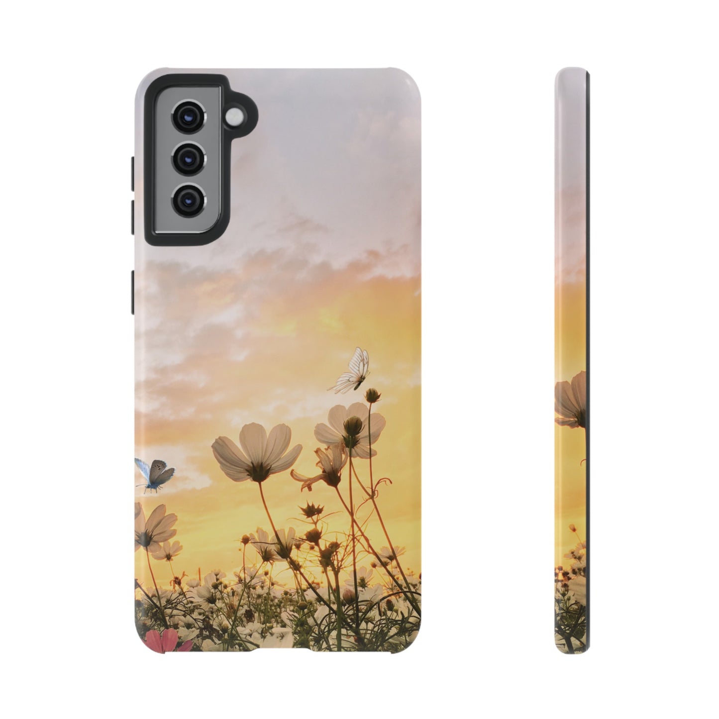 Flowers At Sunset Wallpaper Phone Case | iPhone 15 Plus/ Pro, 14, 13, 12| Google Pixel 7, Pro, 5| Samsung Galaxy S23 All Major Phone Models