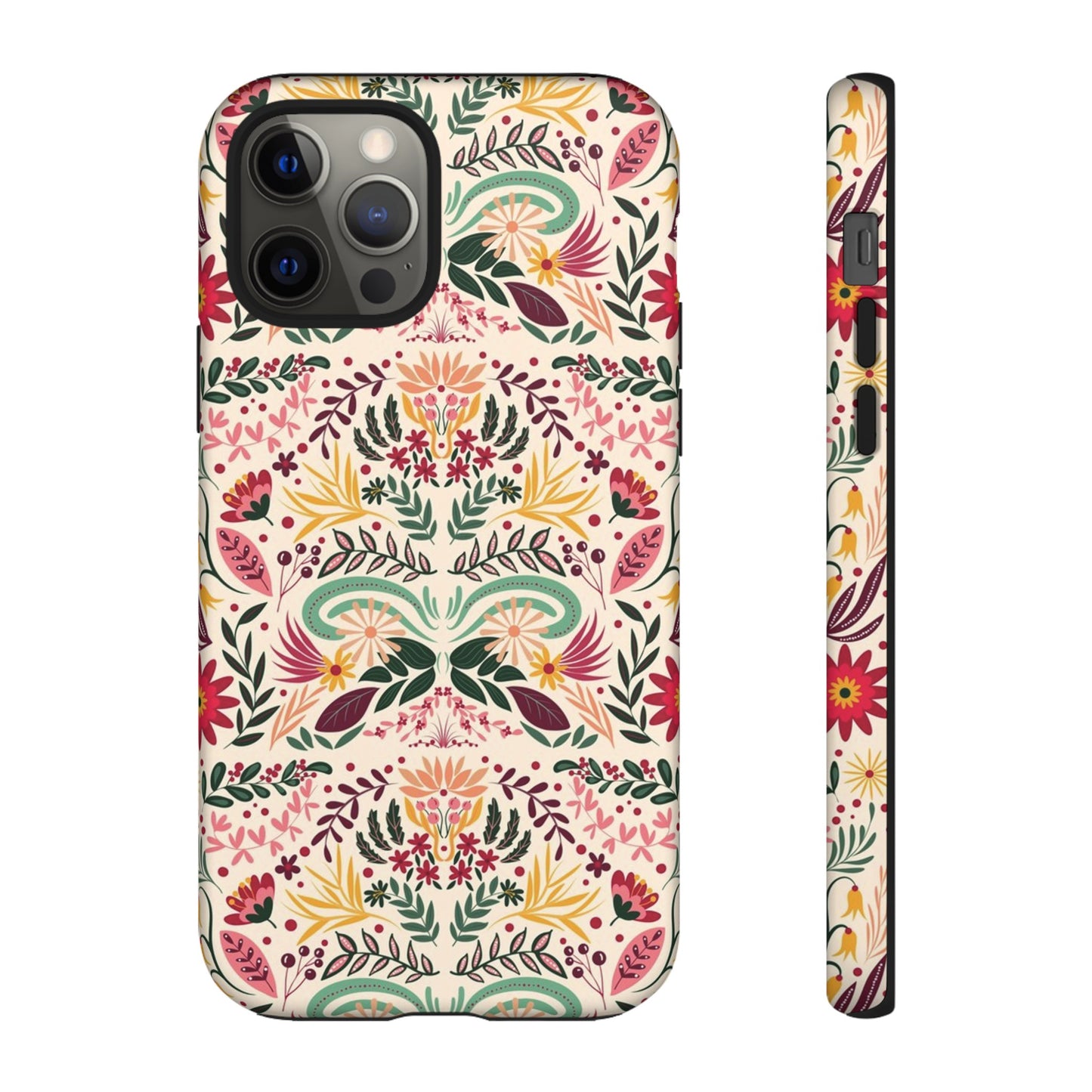 Bright Floral Wallpaper Phone Case | iPhone 15 Plus/ Pro, 14, 13, 12| Google Pixel 7, Pro, 5| Samsung Galaxy S23 All Major Phone Models