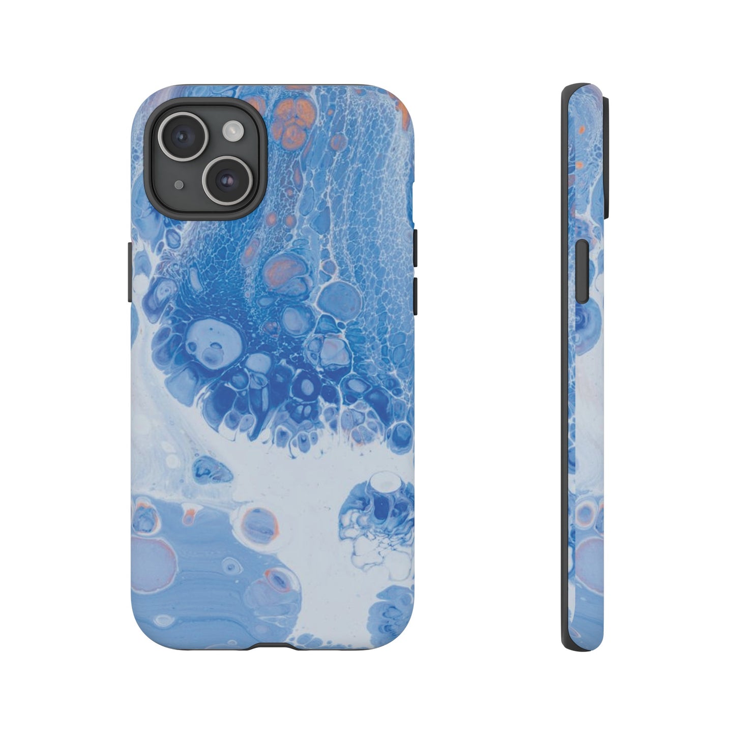 Blue and White Resin Inspired Phone Case |iPhone 15 Plus/ Pro, 14, 13, 12| Google Pixel 7, Pro, 5| Samsung Galaxy S23 All Major Phone Models