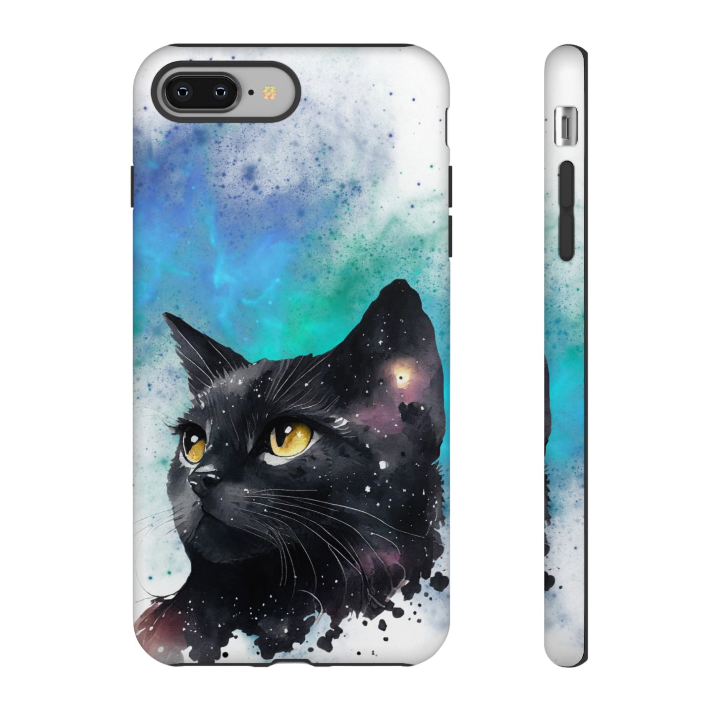 Cosmic Black Cat Phone Case | iPhone 15 Plus/ Pro, 14, 13, 12| Google Pixel 7, Pro, 5| Samsung Galaxy S23 All Major Phone Models